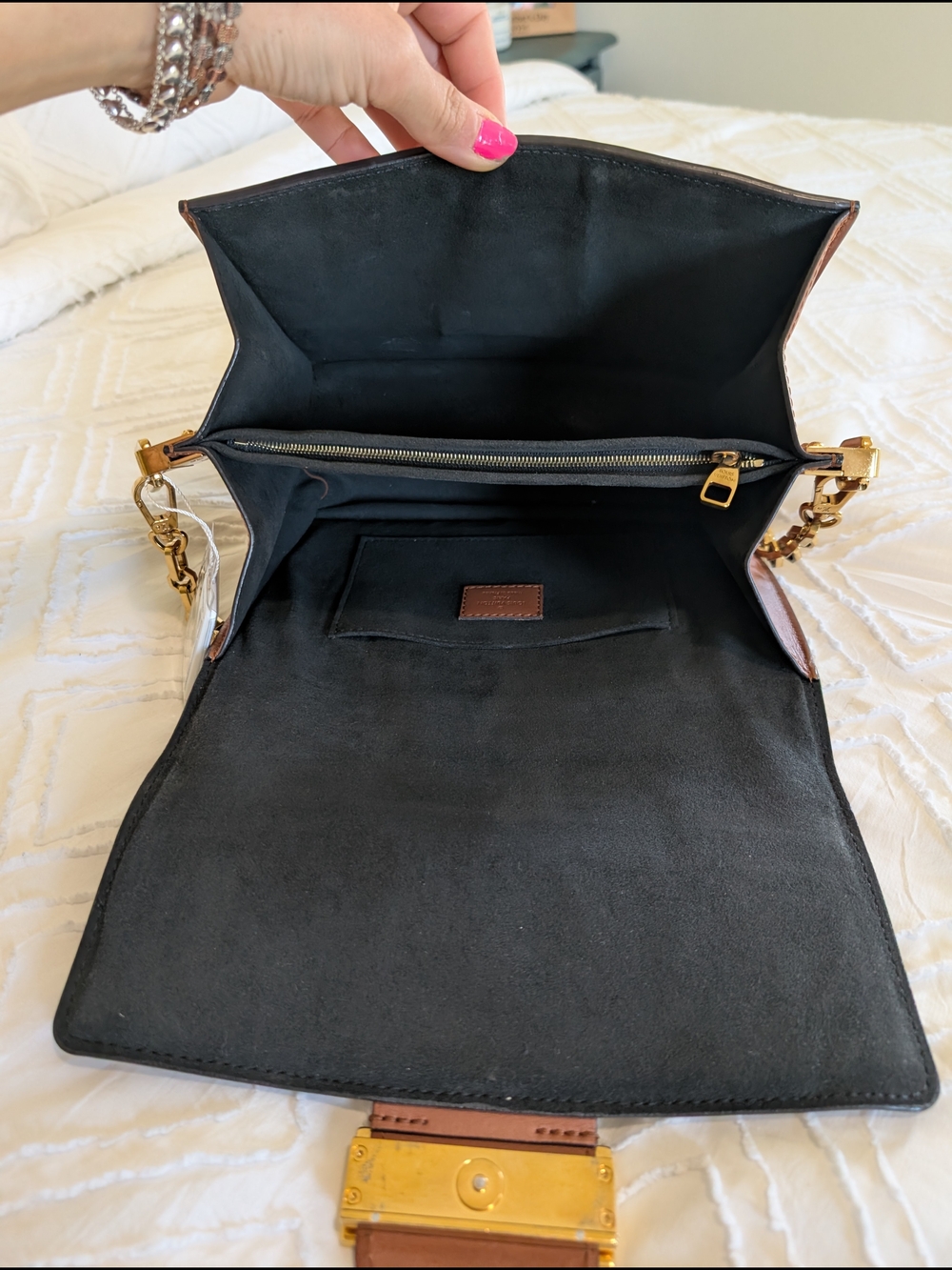 Louis Vuitton 2019 Monogram Dauphine Crossbody Bag Gold Chain Strap - Picture 13 of 17